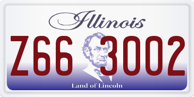 IL license plate Z663002