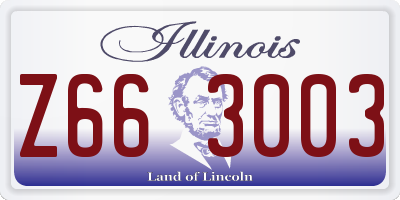 IL license plate Z663003