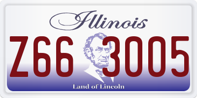 IL license plate Z663005