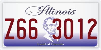 IL license plate Z663012