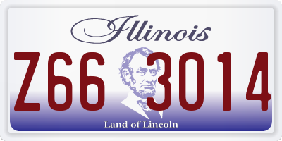 IL license plate Z663014