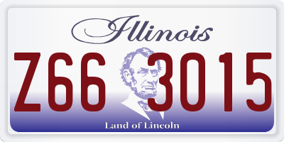 IL license plate Z663015