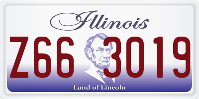 IL license plate Z663019