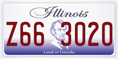 IL license plate Z663020