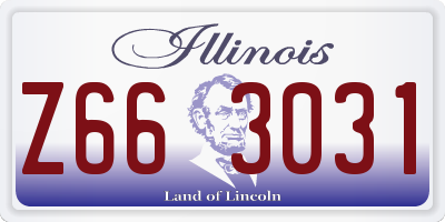 IL license plate Z663031