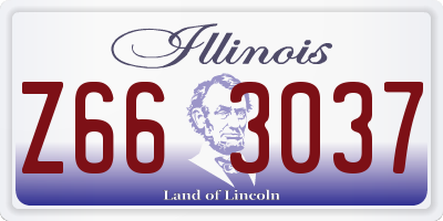 IL license plate Z663037