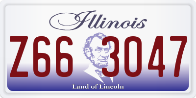 IL license plate Z663047
