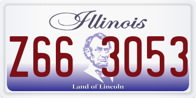 IL license plate Z663053
