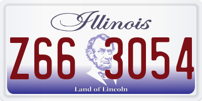 IL license plate Z663054
