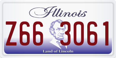 IL license plate Z663061