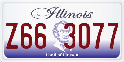 IL license plate Z663077