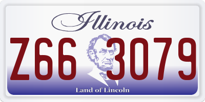 IL license plate Z663079