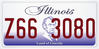 IL license plate Z663080