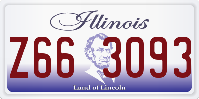 IL license plate Z663093