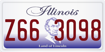 IL license plate Z663098