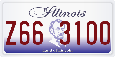 IL license plate Z663100