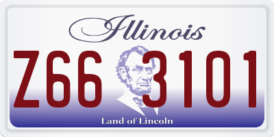 IL license plate Z663101