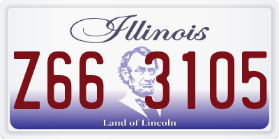 IL license plate Z663105