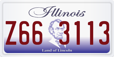 IL license plate Z663113