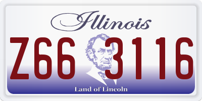 IL license plate Z663116