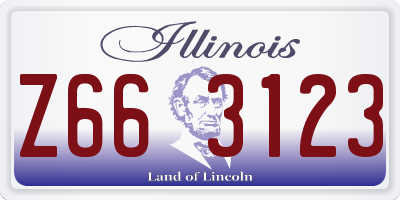 IL license plate Z663123
