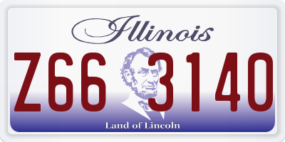 IL license plate Z663140