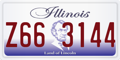 IL license plate Z663144