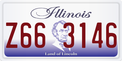 IL license plate Z663146