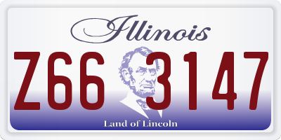 IL license plate Z663147
