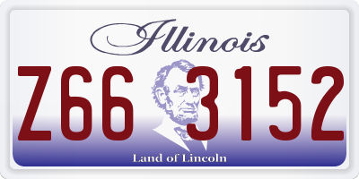 IL license plate Z663152