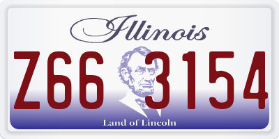 IL license plate Z663154
