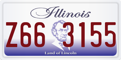 IL license plate Z663155