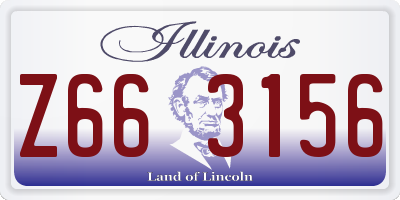 IL license plate Z663156