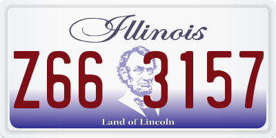 IL license plate Z663157