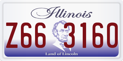 IL license plate Z663160