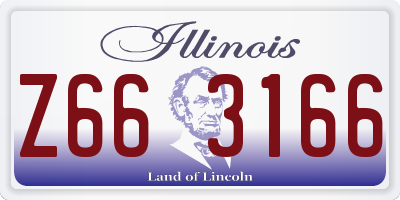 IL license plate Z663166