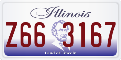 IL license plate Z663167