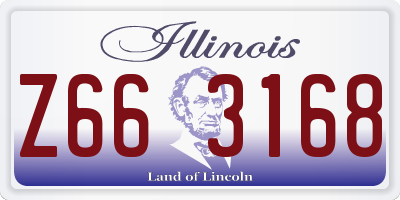 IL license plate Z663168