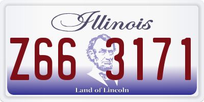 IL license plate Z663171