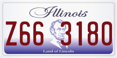 IL license plate Z663180