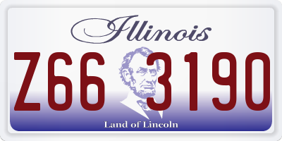 IL license plate Z663190