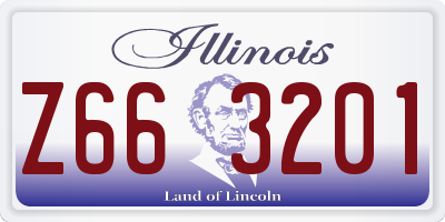 IL license plate Z663201