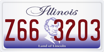IL license plate Z663203