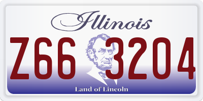 IL license plate Z663204