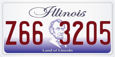 IL license plate Z663205