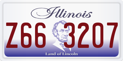 IL license plate Z663207