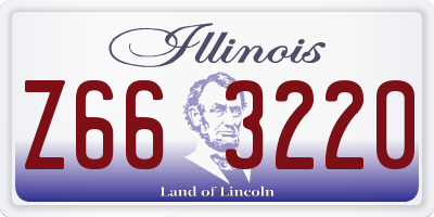 IL license plate Z663220