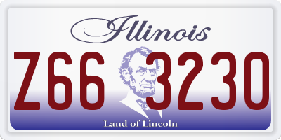 IL license plate Z663230