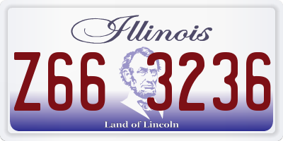 IL license plate Z663236