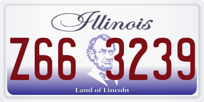 IL license plate Z663239